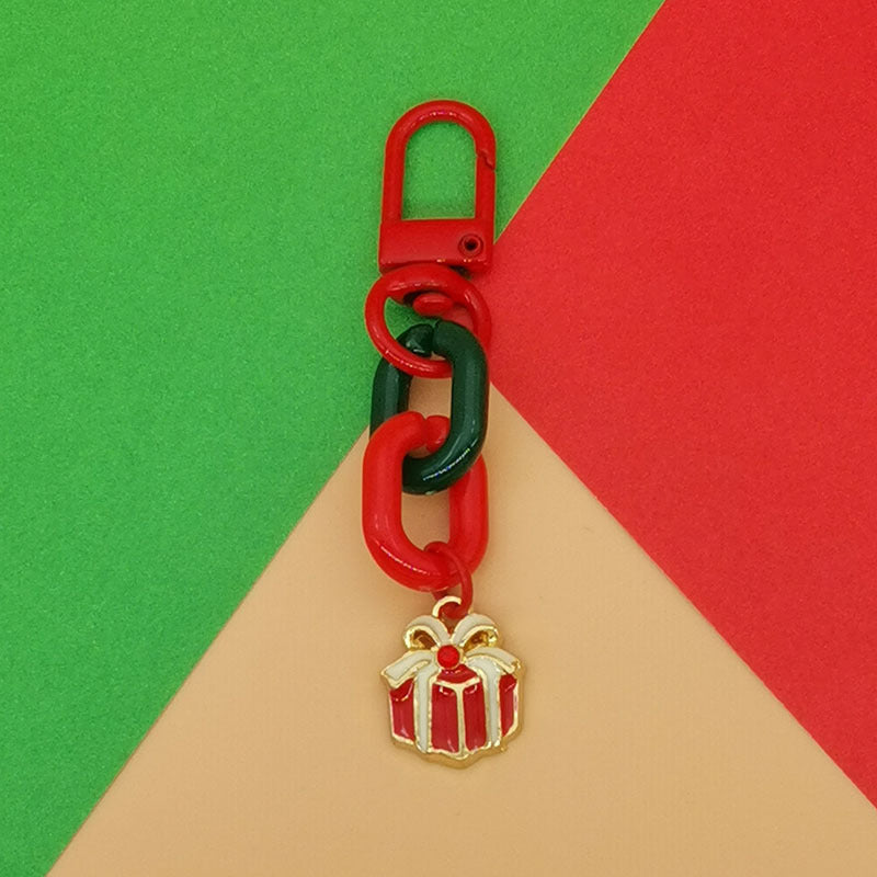 Wholesale Christmas Alloy Santa Claus Snowflake Elk Tree Keychains ACC-KC-Haol001