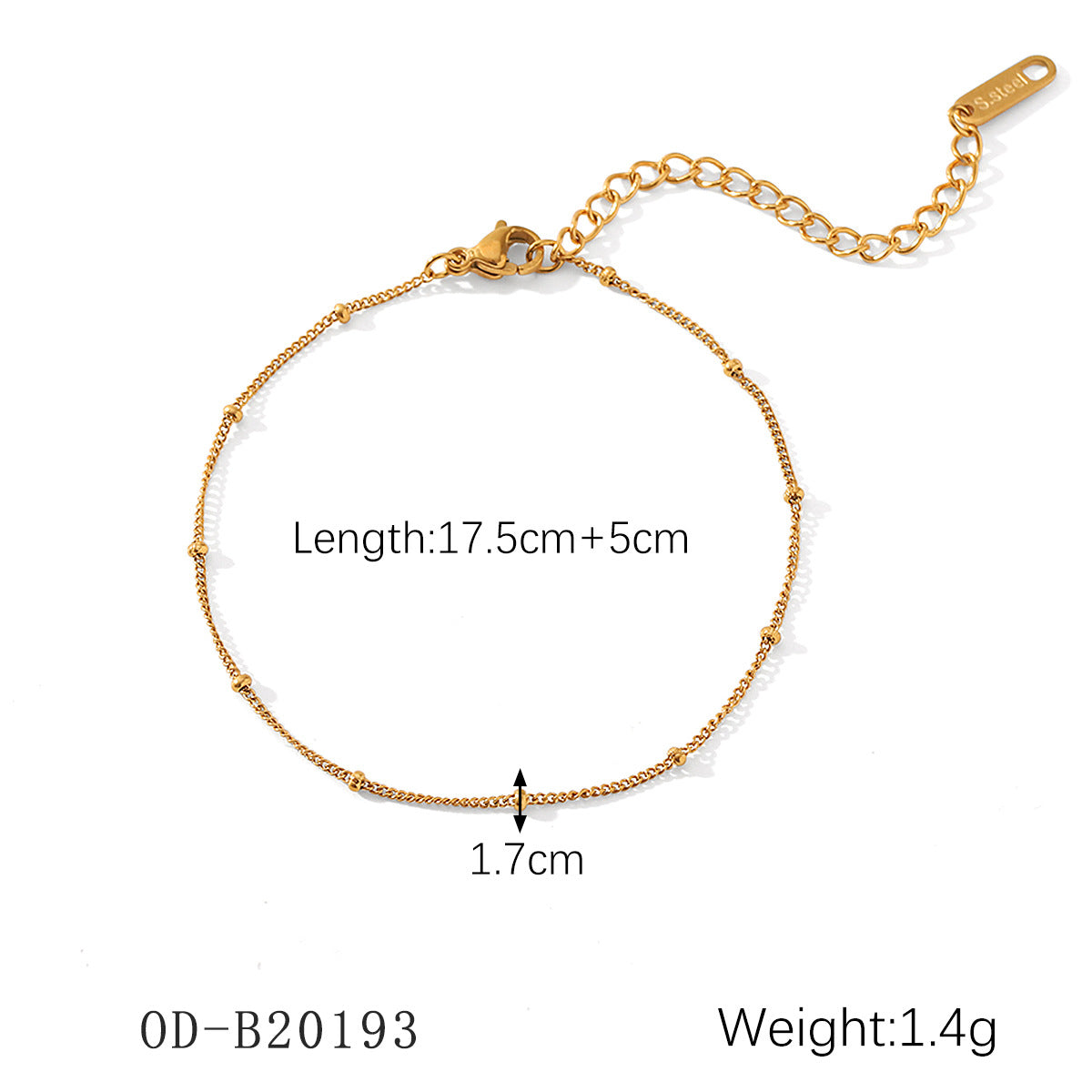 Wholesale 18K gold-plated bracelet stainless steel bracelet