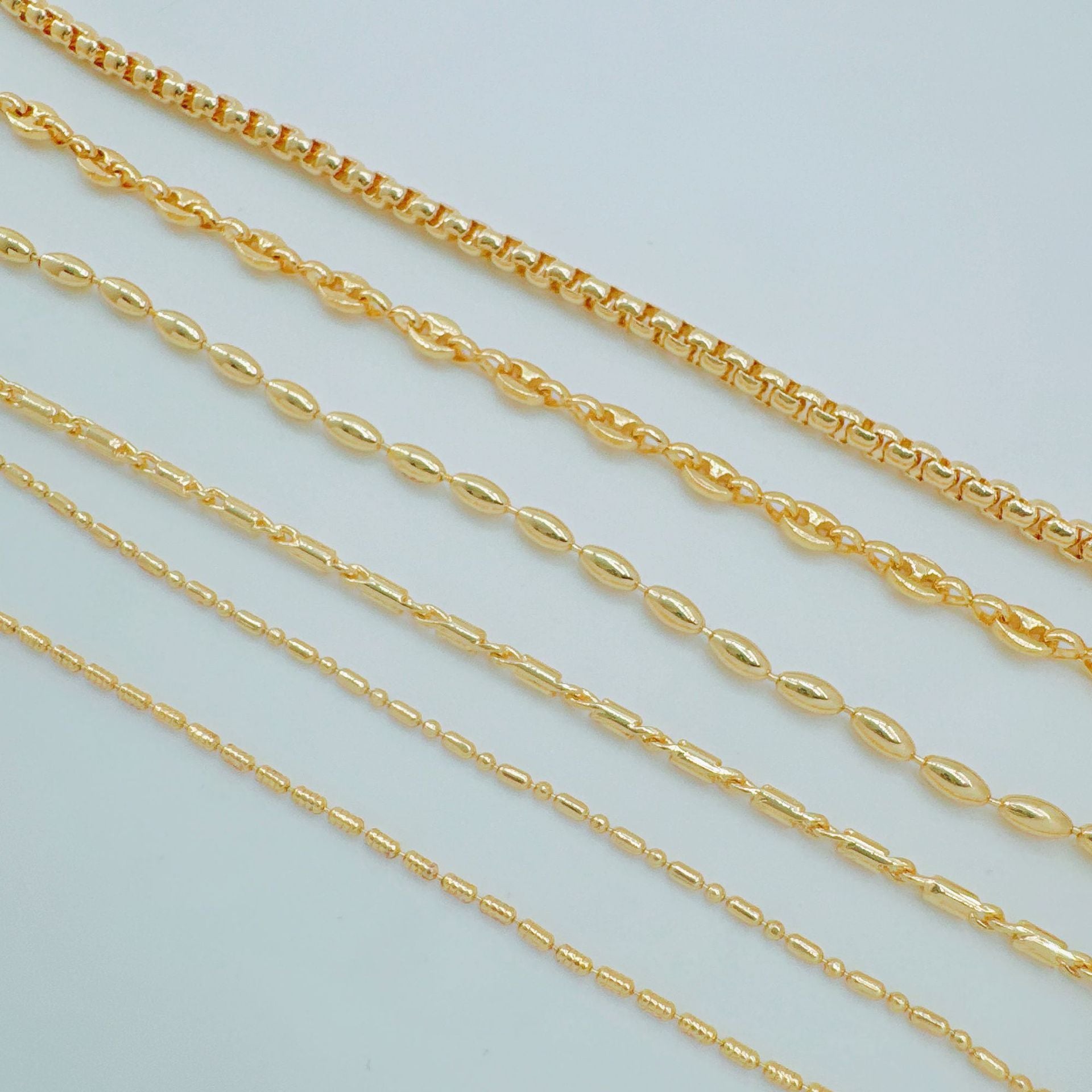 Wholesale Retro Gold Plated Copper Twist Necklace Chain for Layering Jewelry Accessory