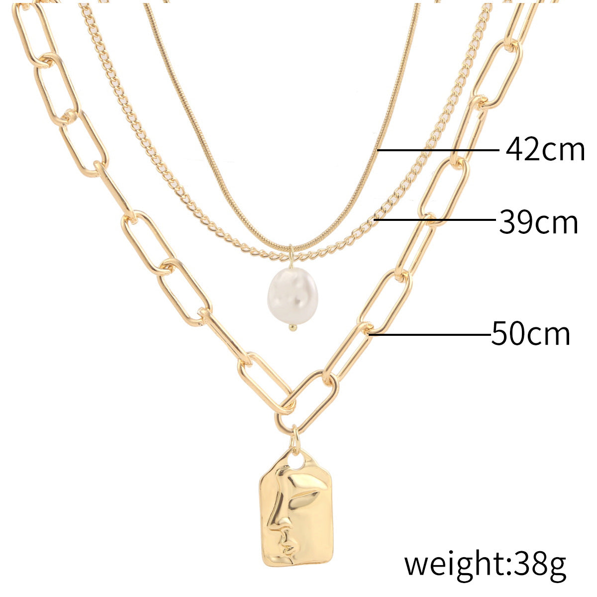 Wholesale Multi-layer Double-layer Necklace Clavicle Chain Love Necklace