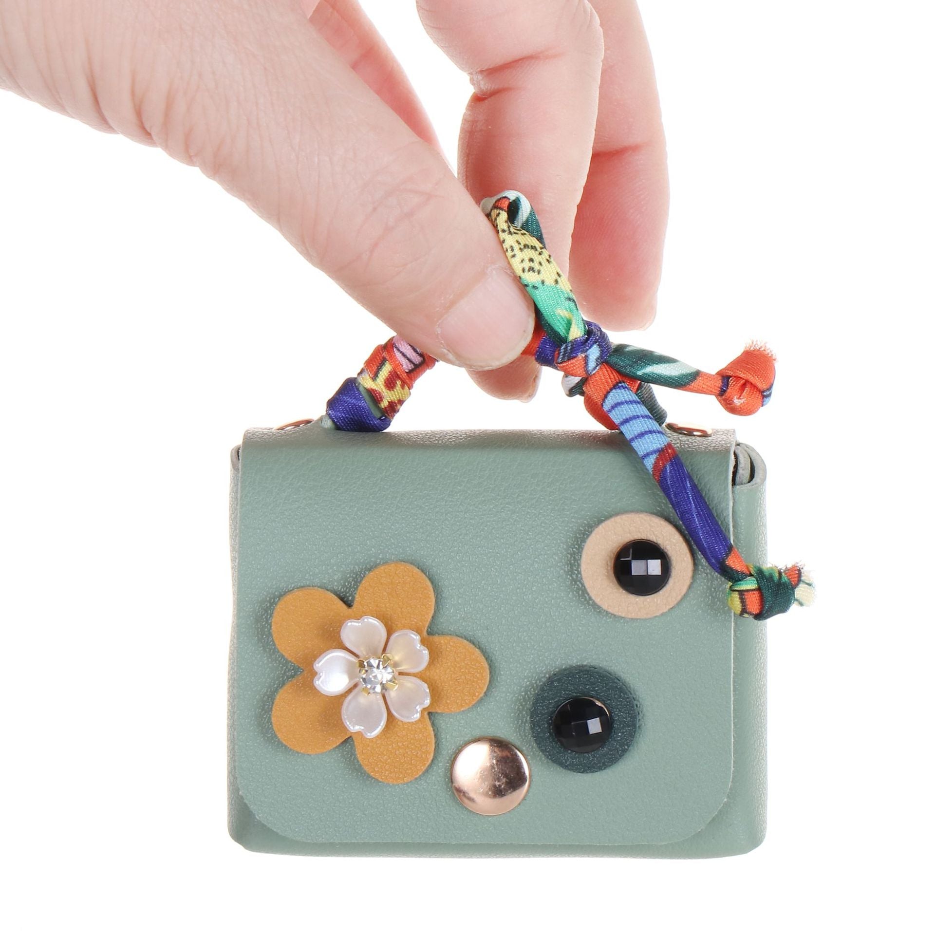 Wholesale Korean Chic Leather Bag Keychain Earphone Case Wedding Gift