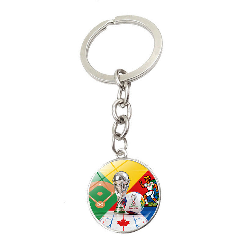 Wholesale 2026 USA-Canada-Mexico World Cup Football Pendant Keychain