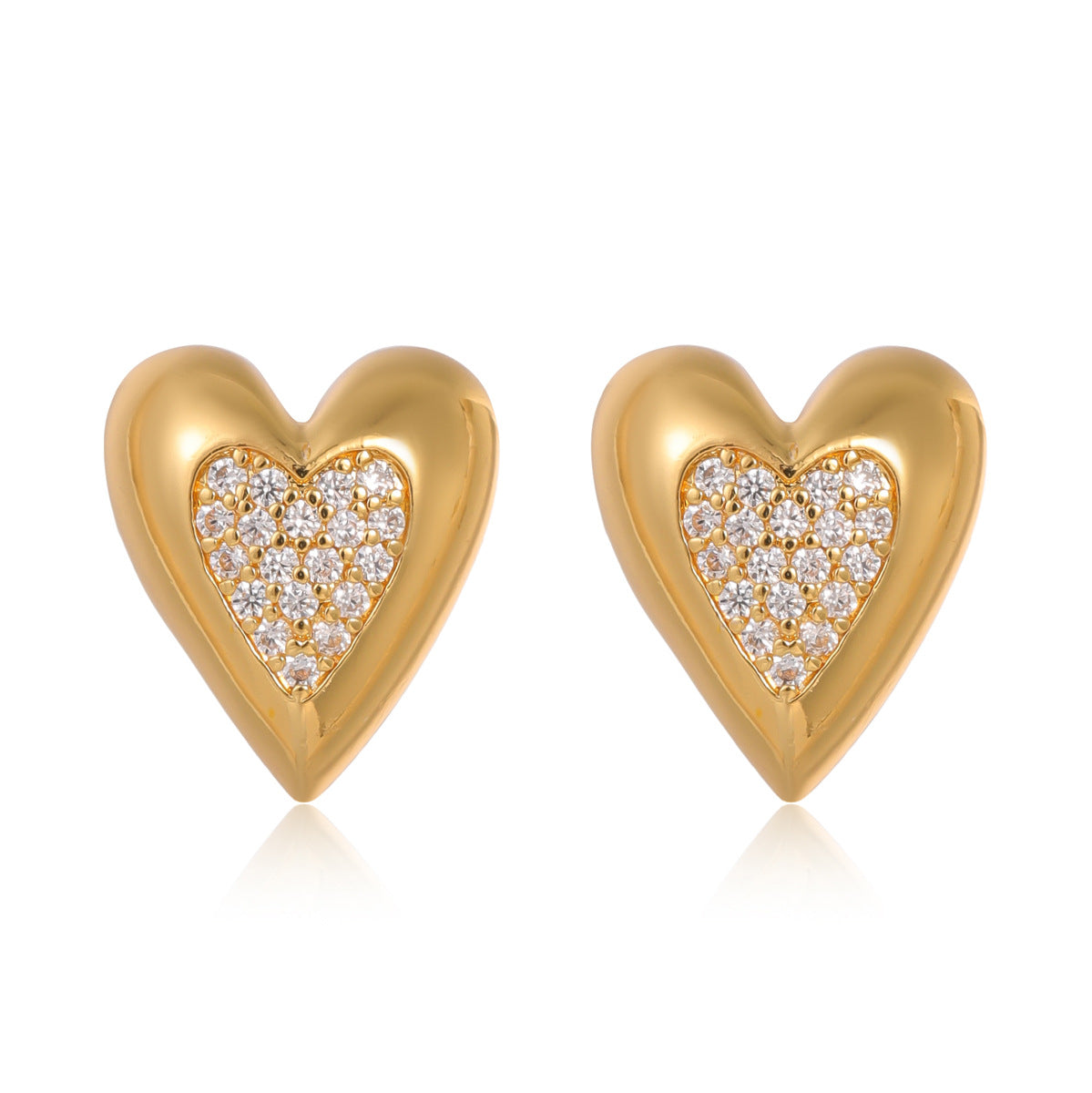 Wholesale  stainless steel love diamond earrings