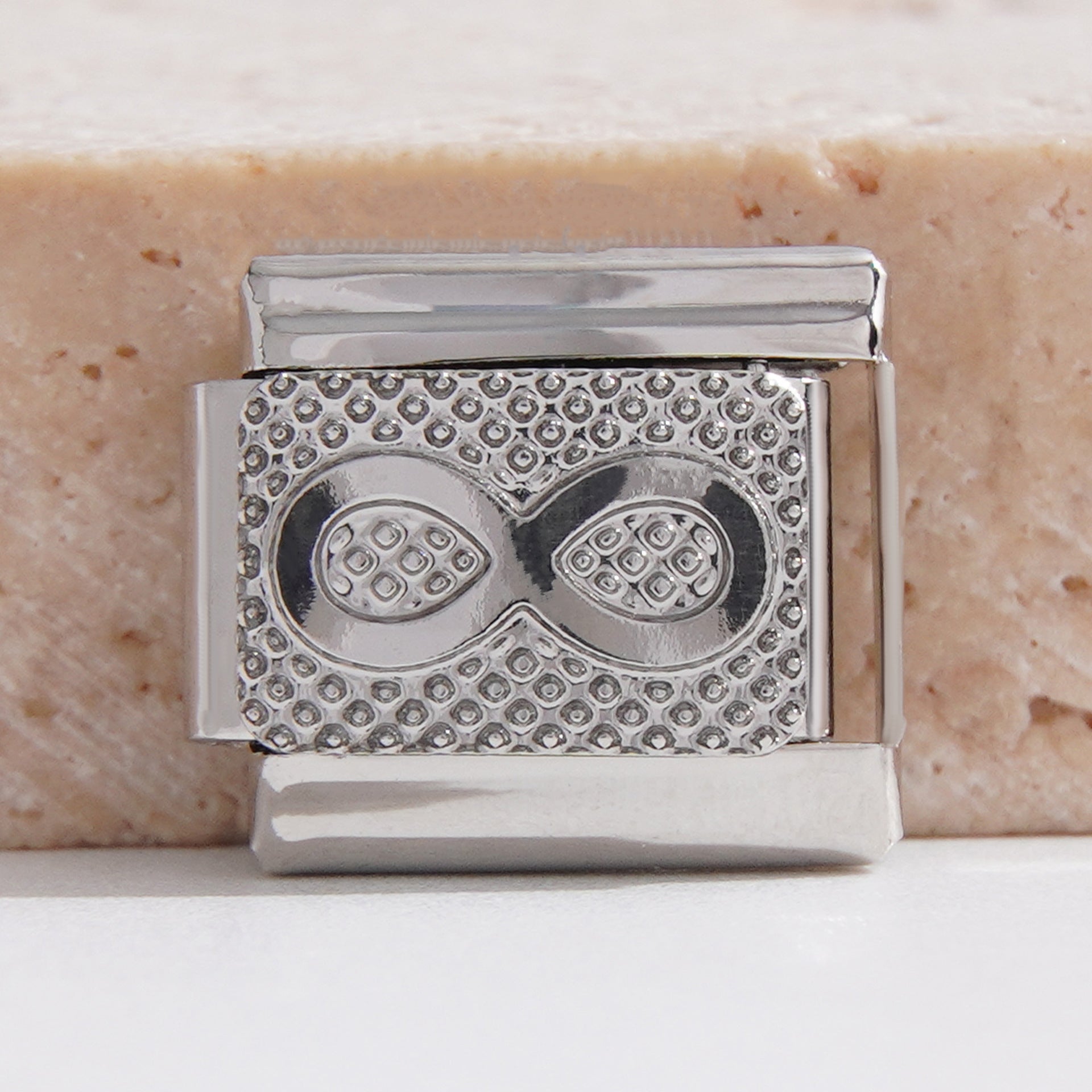 Wholesale Italian Charm Bracelet 9mm DIY Splicing Removable Eyes Cherry Stainless Steel Composable Bracelet