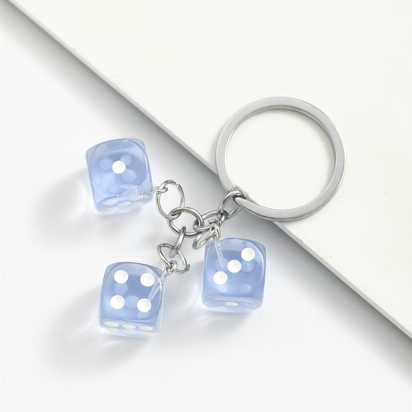 Wholesale Resin dice keychain pendant