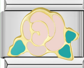 Wholesale 10pcs Italian Charm Bracelet 9mm DIY Splicing Flower Elements Stainless Steel Composable Bracelet