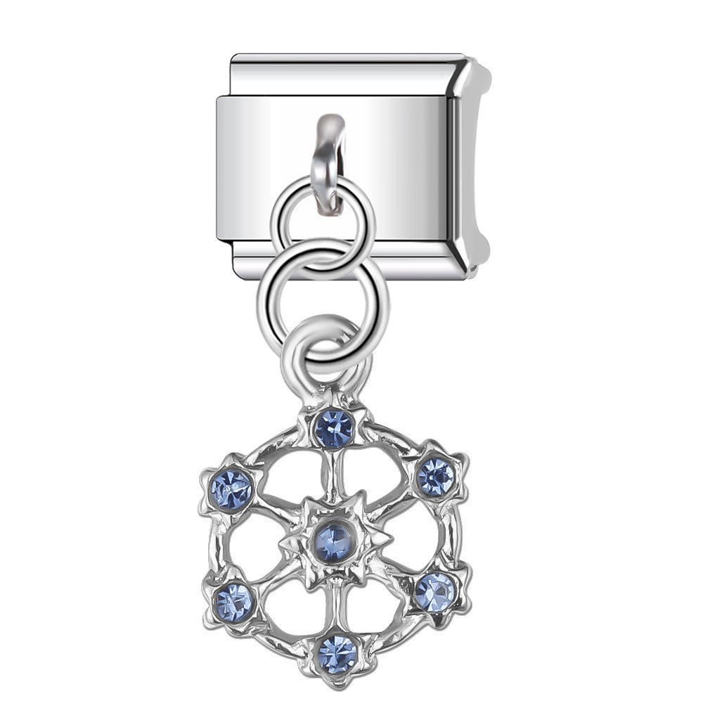 Wholesale Italian Charm Bracelet 9mm DIY Splicing Racing Statue of Liberty Stainless Steel Composable Bracelet