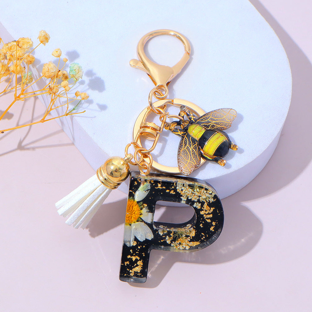 Wholesale Resin Bee Letter Bag Charm Decorative Accent Gift for