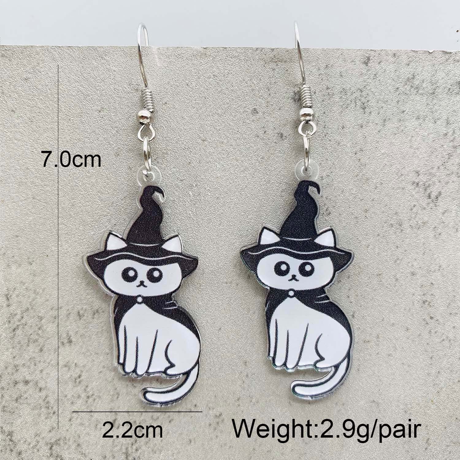 Wholesale  Cartoon Cat Horror Pumpkin Ghost Acrylic Earrings