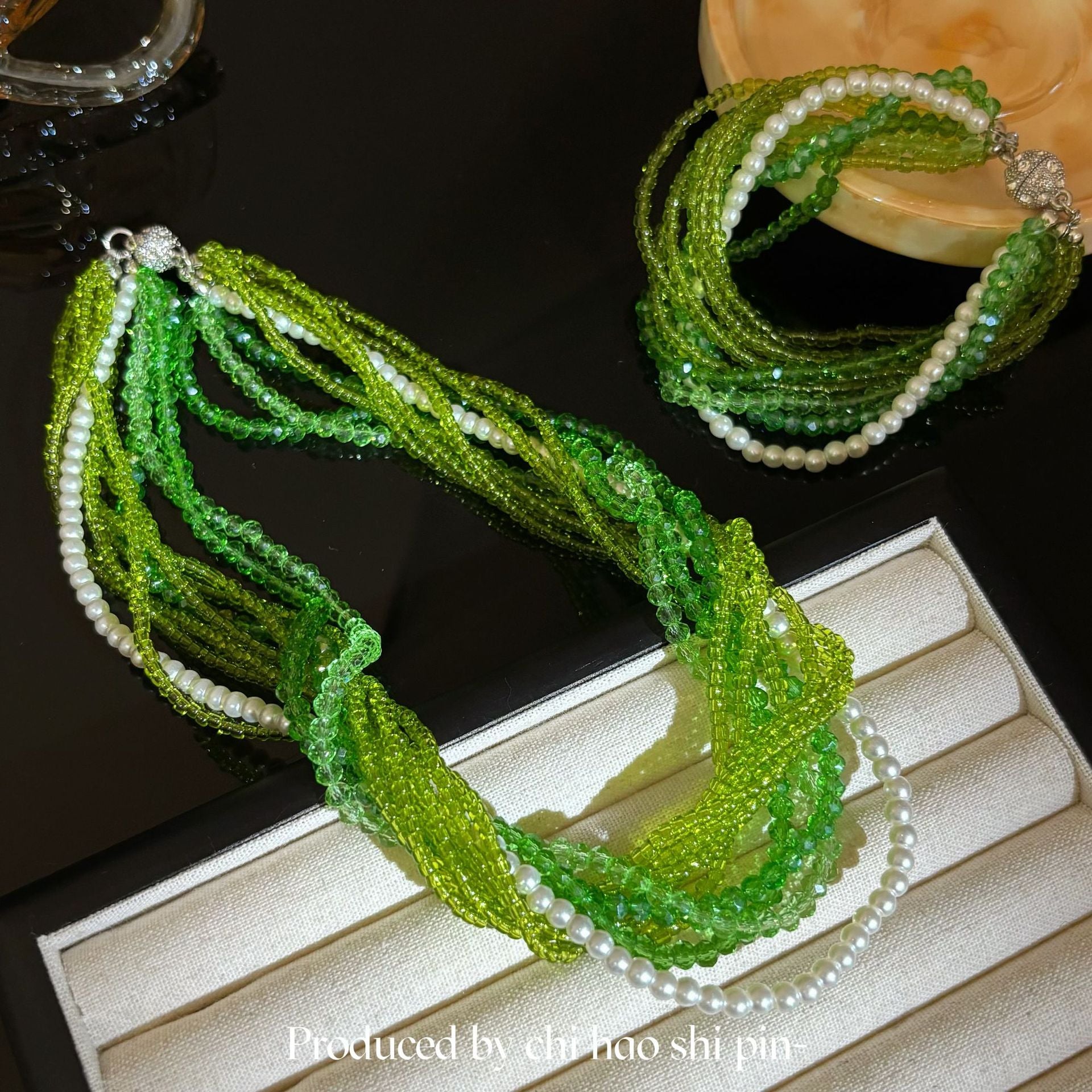 Wholesale Diamond Multi-layer Wrap Crystal Necklace