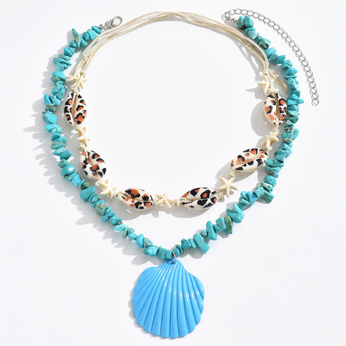 Wholesale Blue Shell Pendant Necklace