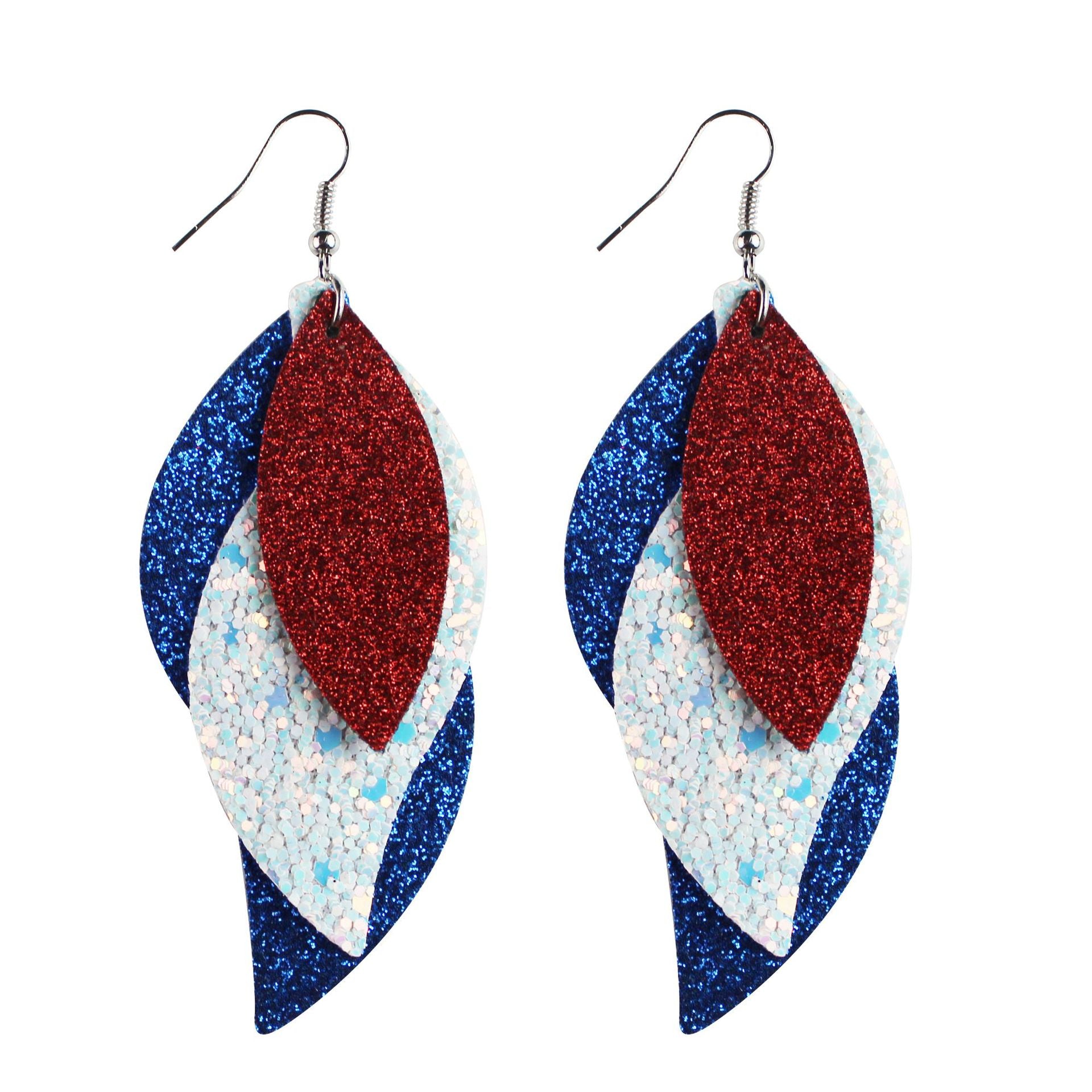 Wholesale Independence Day leather earrings