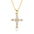 Wholesale Pearl zircon cross necklace  light luxury personalized colorful  necklace