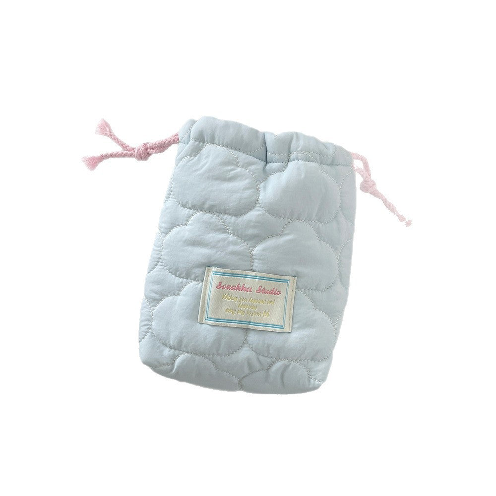 Wholesale Stylish Quilted Pink Heart Camera Pouch Soft Padded Storage Bag For CCD Polaroid Travel
