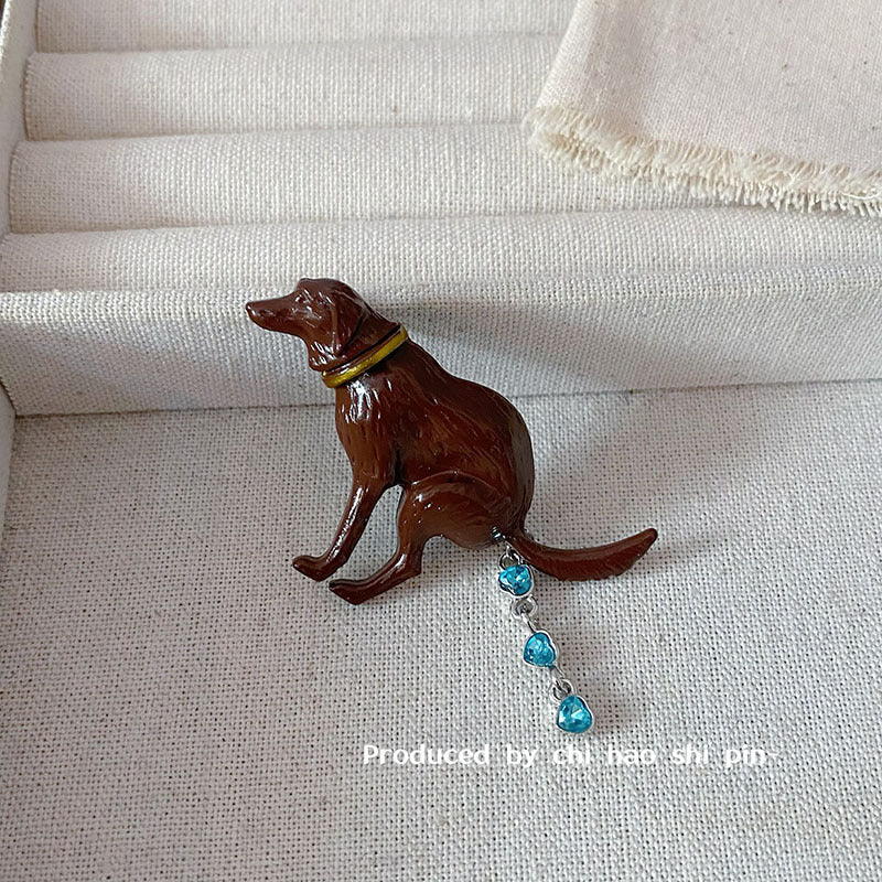 Wholesale "Fun dog poop"  funny puppy brooch