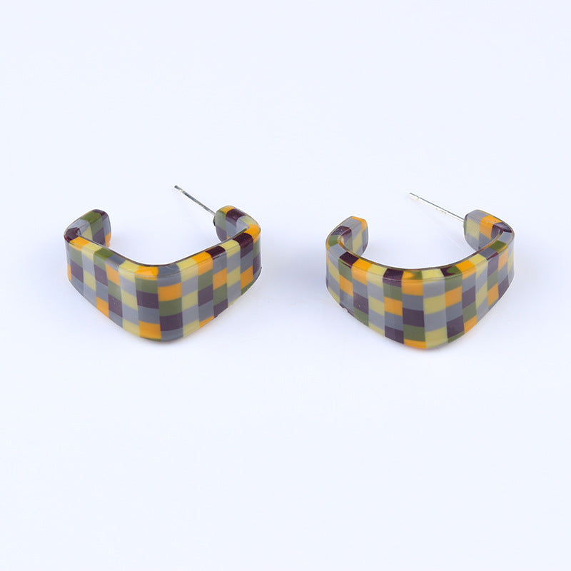 Wholesale  C- ring Geometric  Acrylic Earrings