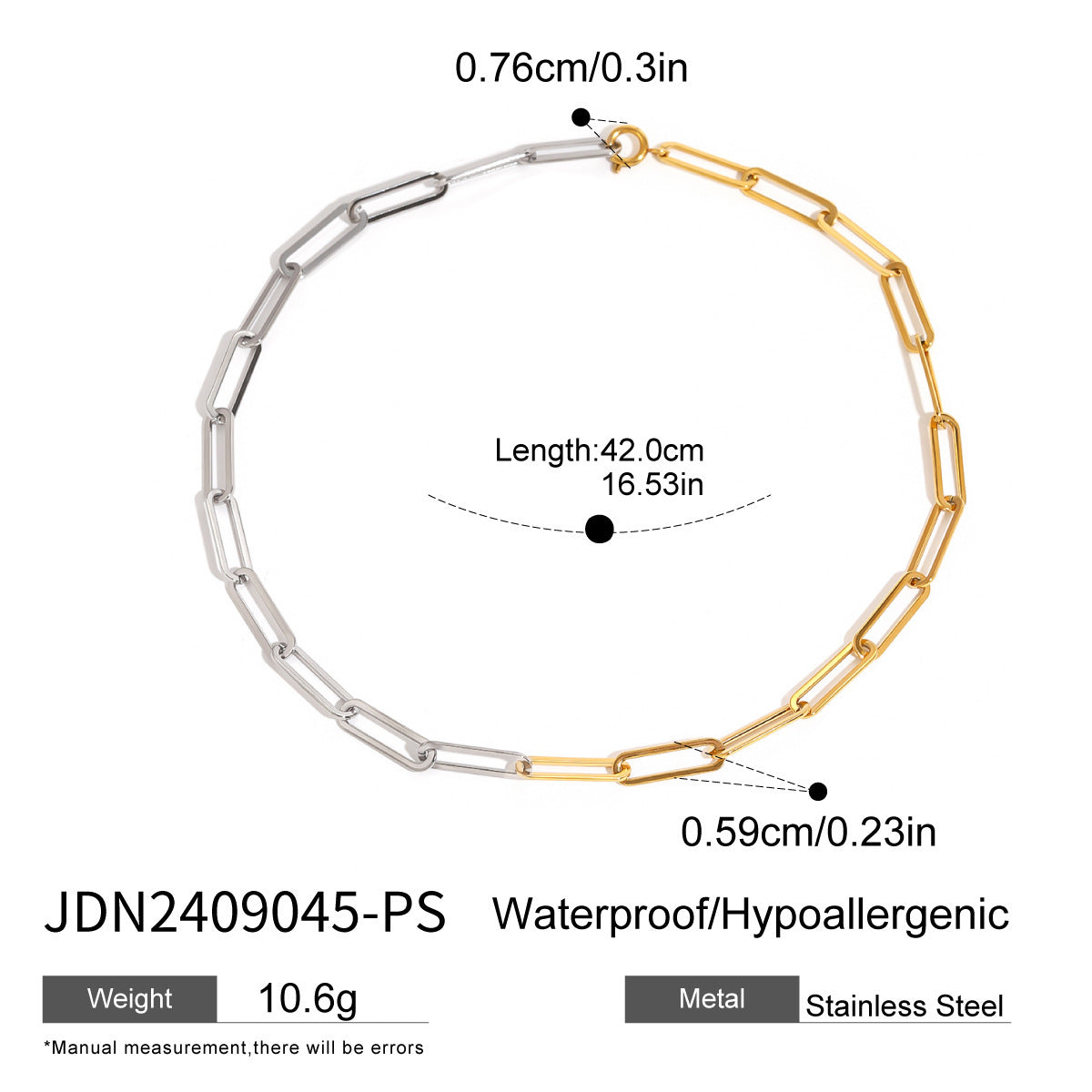 Wholesale stainless steel color matching necklace