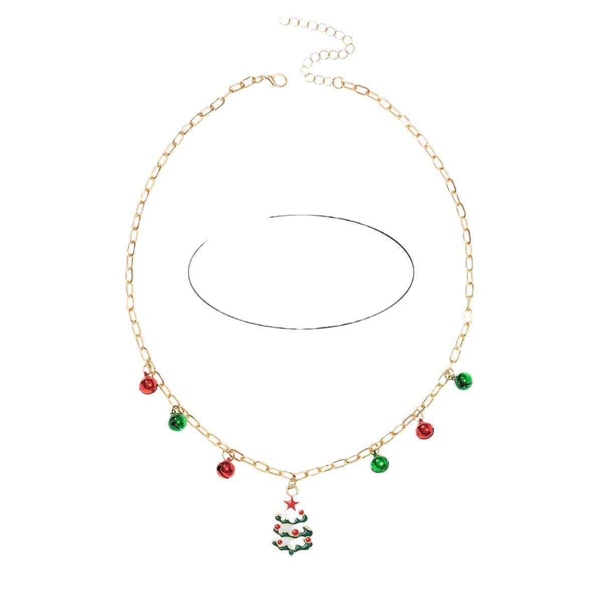 Wholesale Christmas paper clip chain necklace