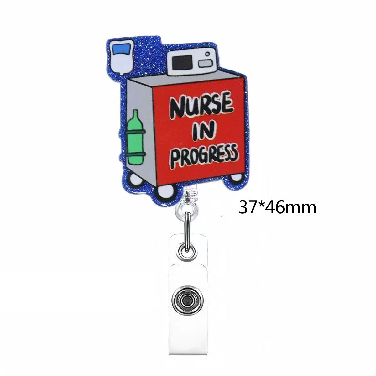 Wholesale cartoon pull-tab doctor and nurse name badges  Keychains