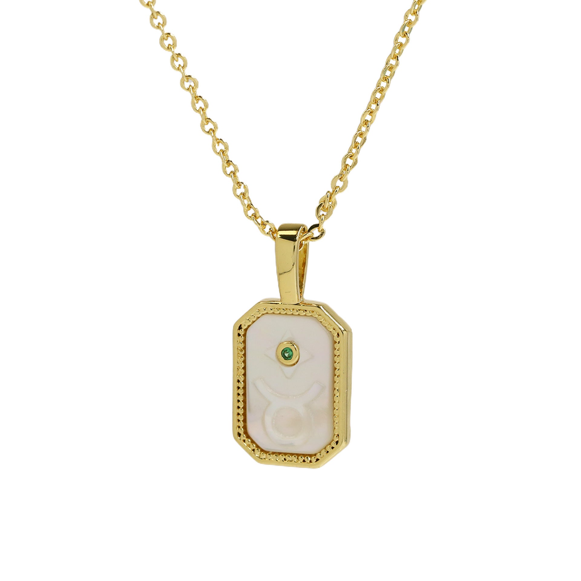 Wholesale Shell relief convex feel twelve constellation necklace