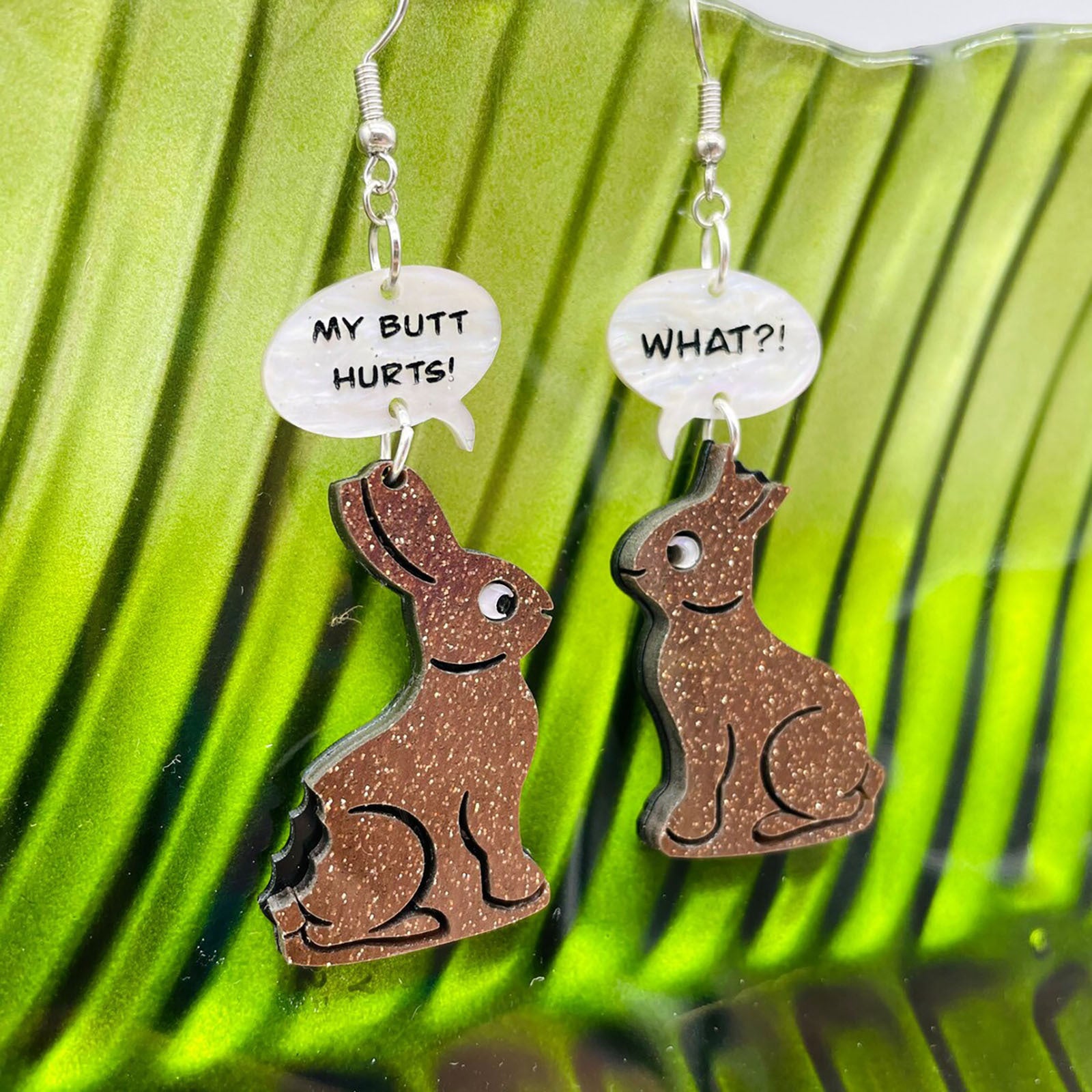 Wholesale creative Easter earrings popular acrylic rabbit conversation cartoon earrings