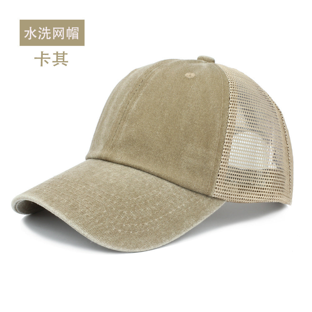 Wholesale Vintage Washed Cotton Breathable Mesh Sun Protection Baseball Cap Fashion Accessory Gift