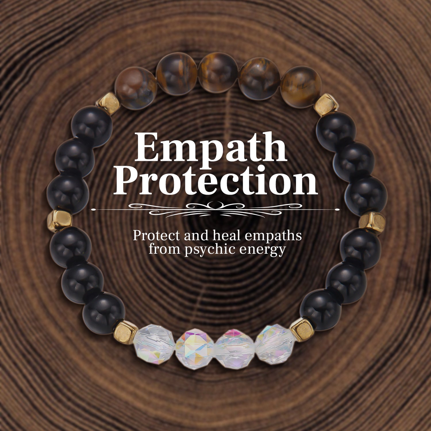 Wholesale Natural Stone Geometric Beaded Bracelet 8mm Natural Stone Elastic Bracelet