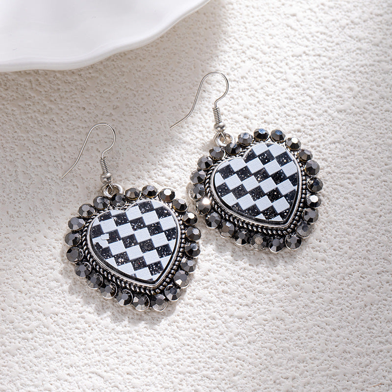 Wholesale Zinc Alloy Turquoise Inlaid Earrings Bohemian Leopard Print Fashion Jewelry for Women