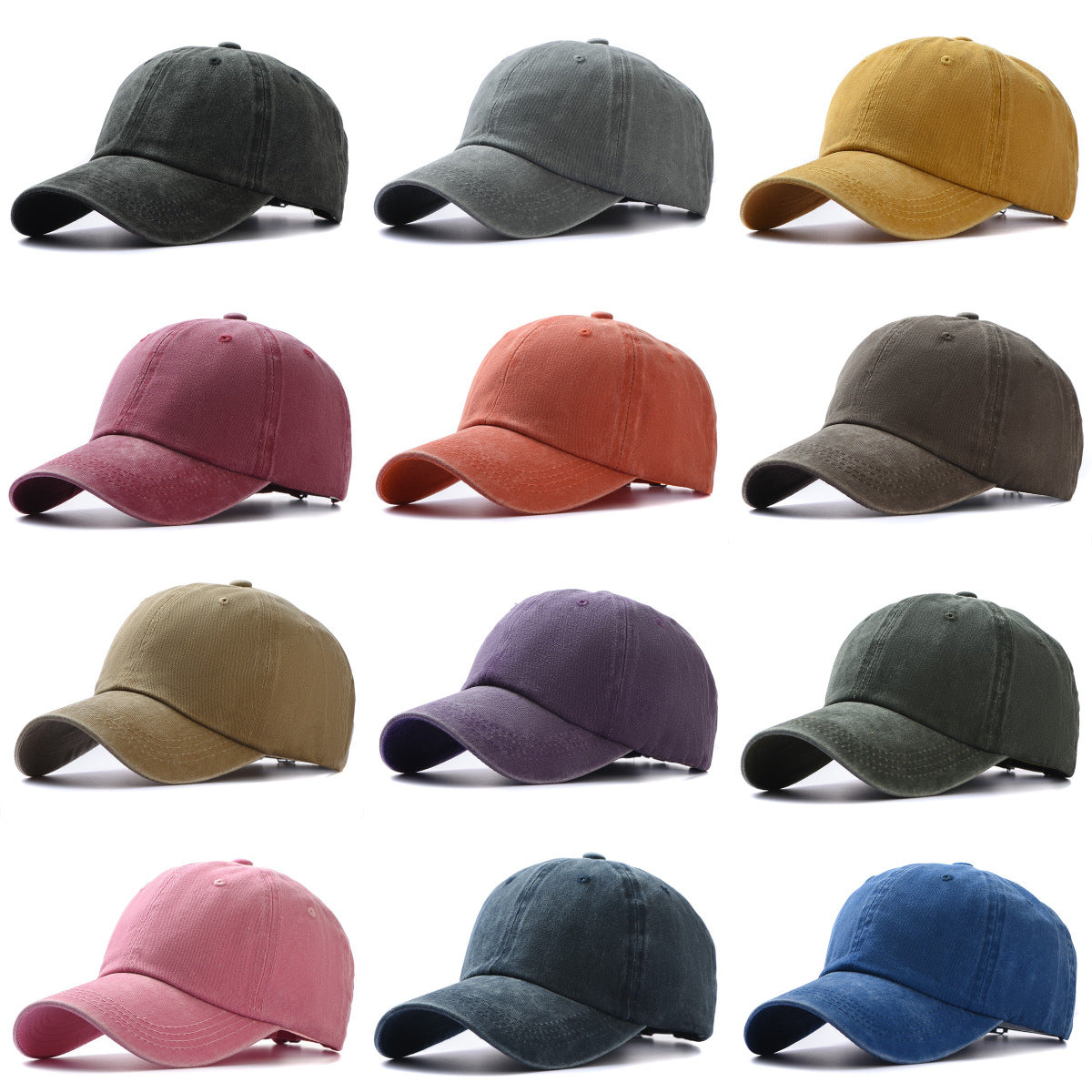 Wholesale embroidered washed distressed soft top baseball cap