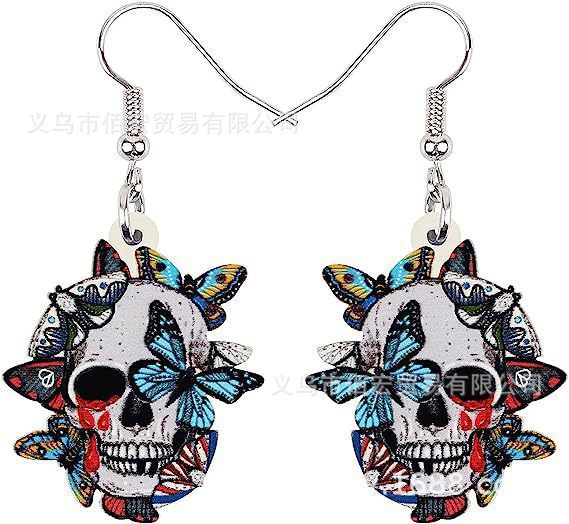 Wholesale  Beautiful Sugar Skull Head Earrings