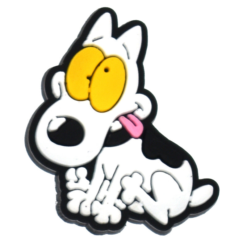 Wholesale  Random 100pcs Cute dog PVC Soft Rubber Shoe Buckle Decoration