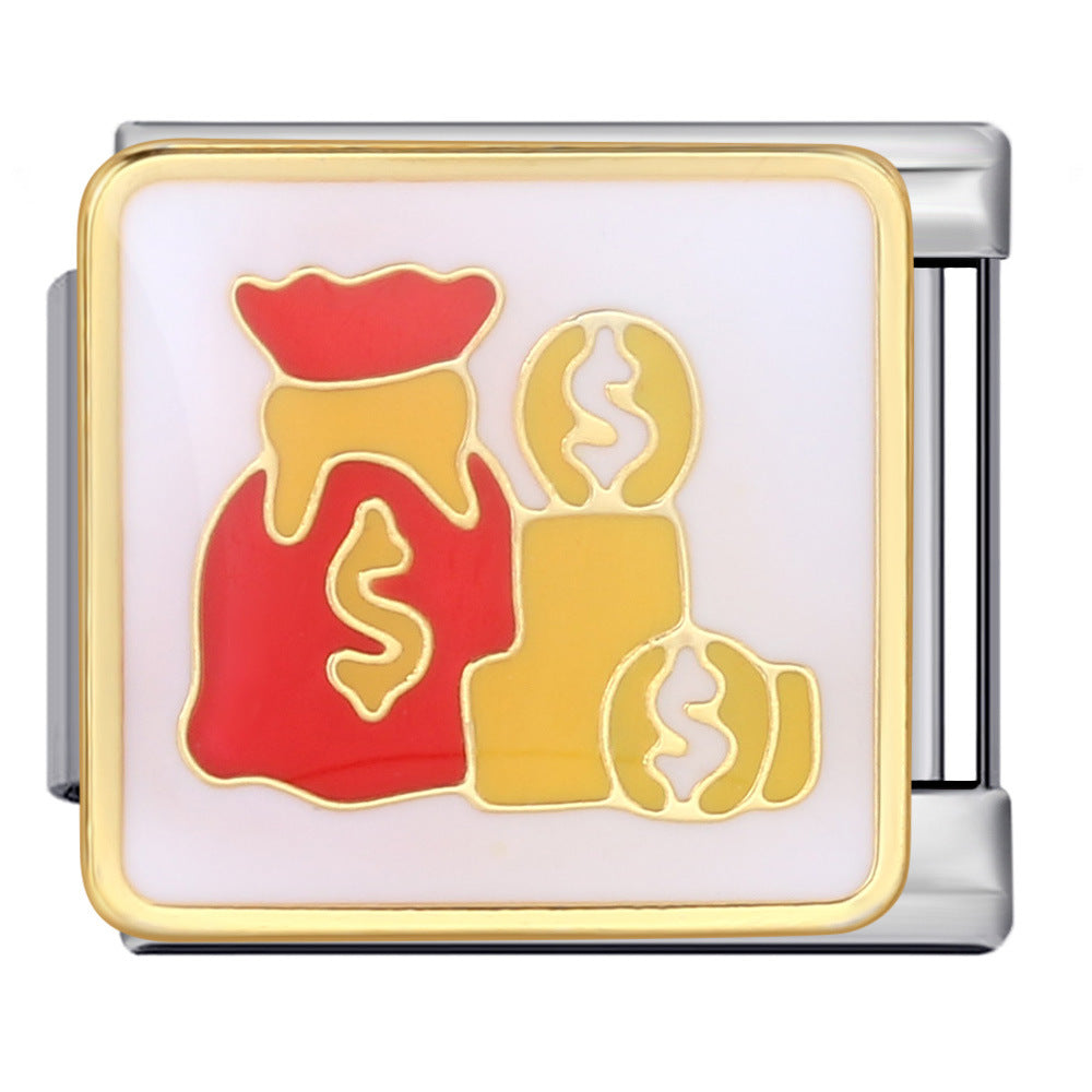 Wholesale Italian Charm Bracelet 9mm DIY Splicing Removable Poker Chips Stainless Steel Composable Bracelet