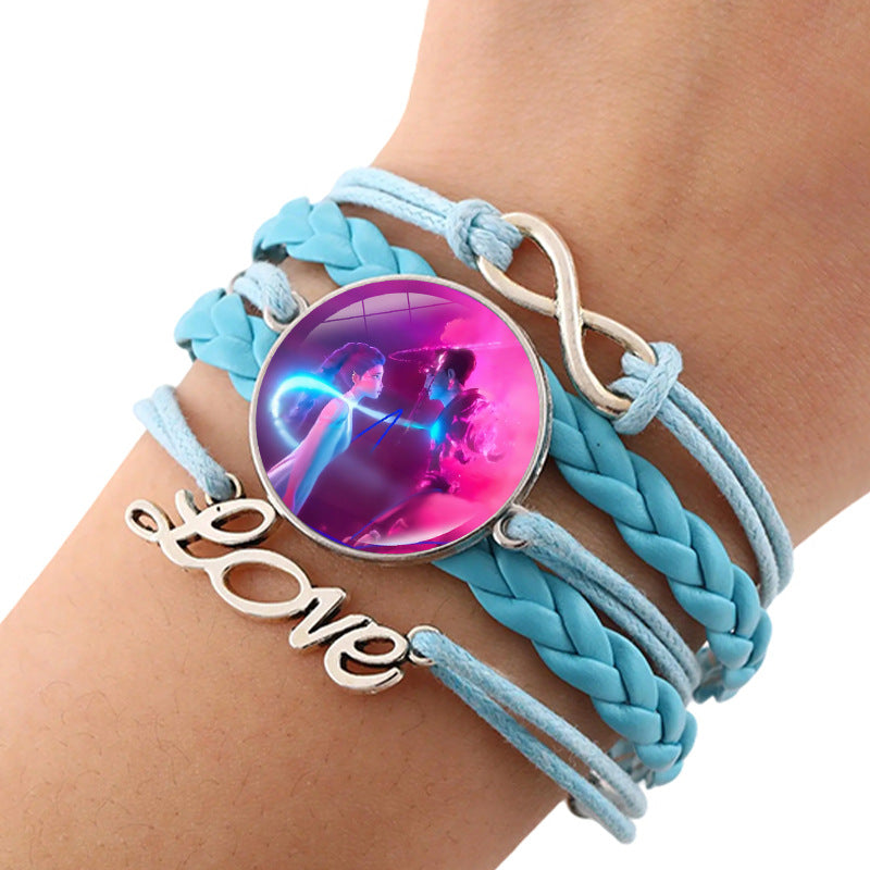 Wholesale kpop anime multi-layer braided bracelet