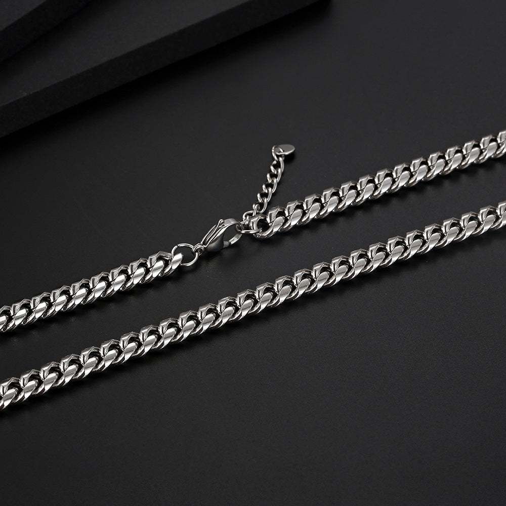 Wholesale Titanium Steel Chain Cuban Necklaces ACC-NE-Yixin001