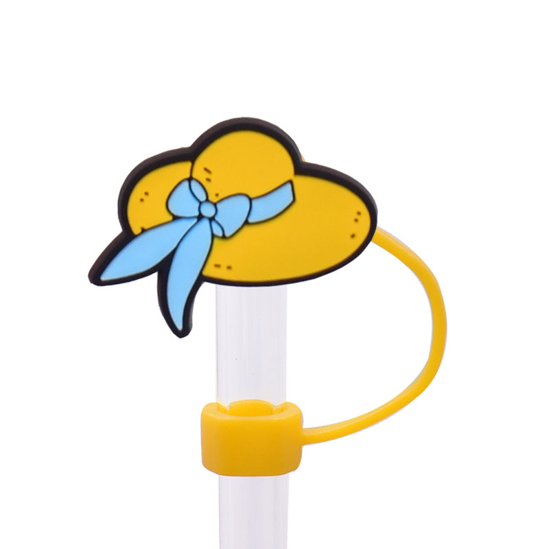 Wholesale Random 100pcs Summer Series Straw Cover 10MM Straw Tube Cap