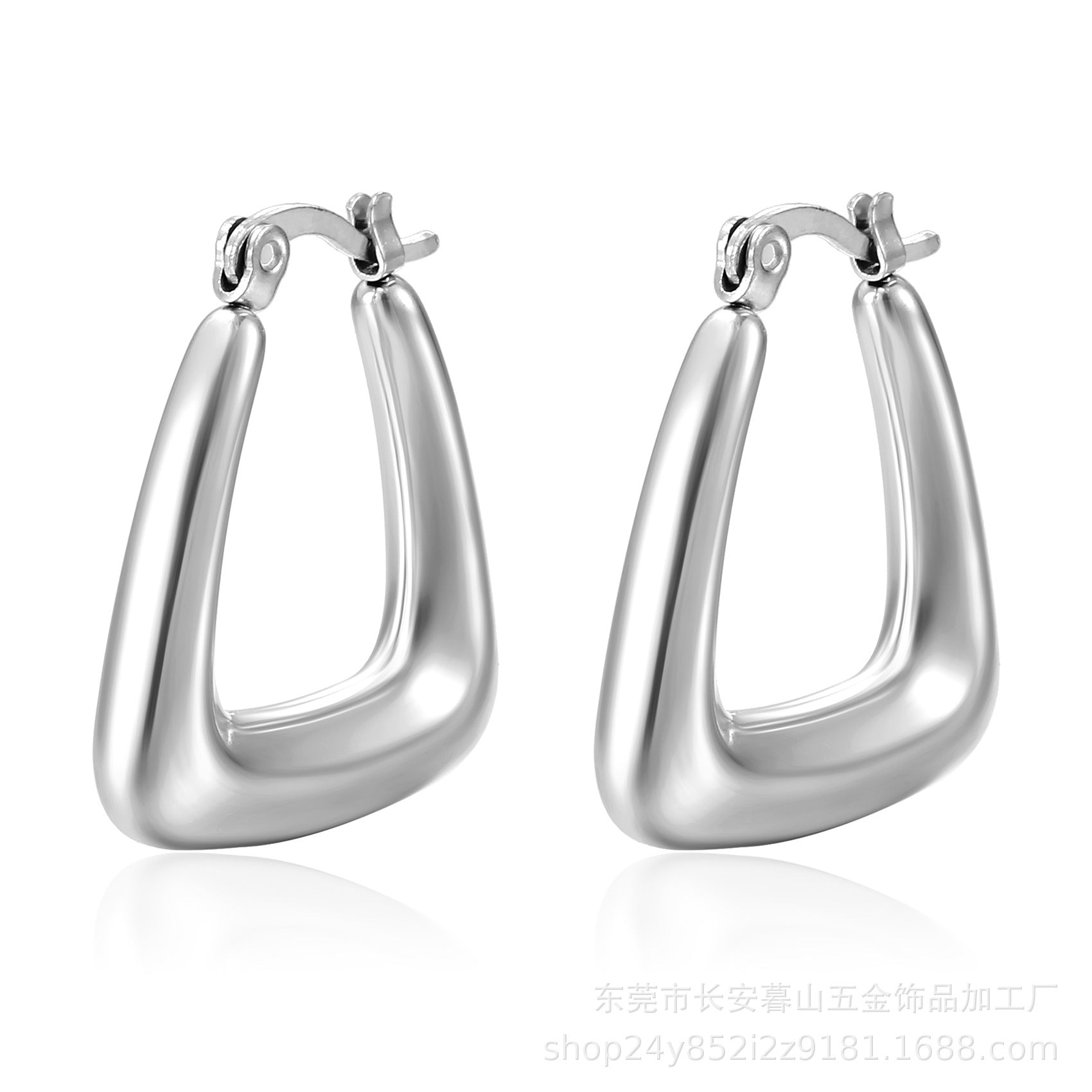 Wholesale Round Stainless Steel Hollow Earrings ACC-ES-MuShan053