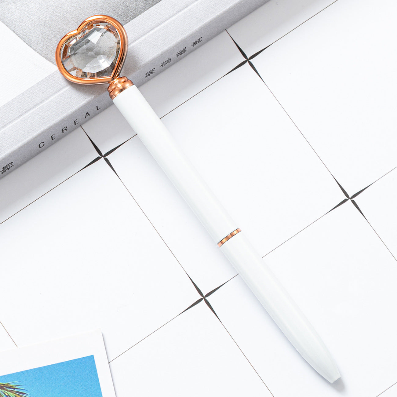 Wholesale Love Diamond Pen Heart Shaped Ballpoint Pen ACC-PN-HuaHao019