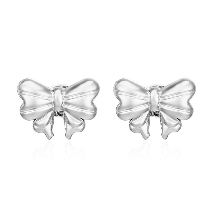 Wholesale Bow Titanium Steel  Earrings