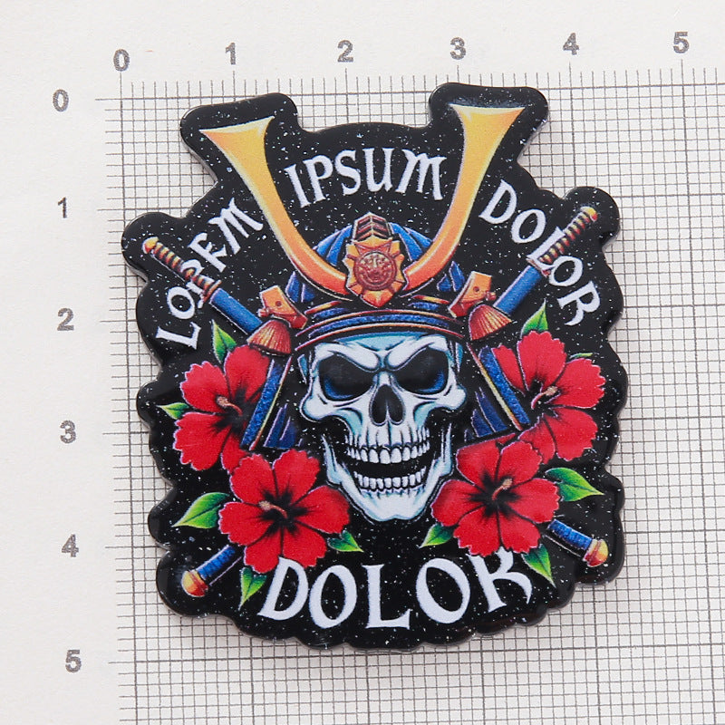 Wholesale 10pcs DIY Flatback Cartoon Acrylic Flatback Badge Reels Retractable Keychain DIY Accessories