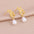 Wholesale Light Luxury  Zircon Inlaid Half Butterfly Pearl Pendant Women's Titanium Steel Necklace Earrings suit Jewelry