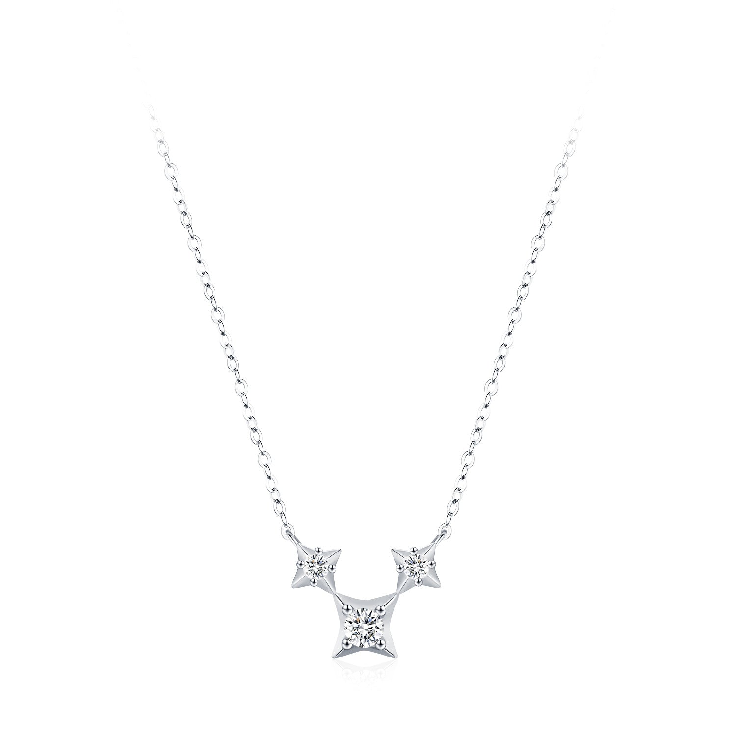 Wholesale S925 Sterling Silver Star Necklace