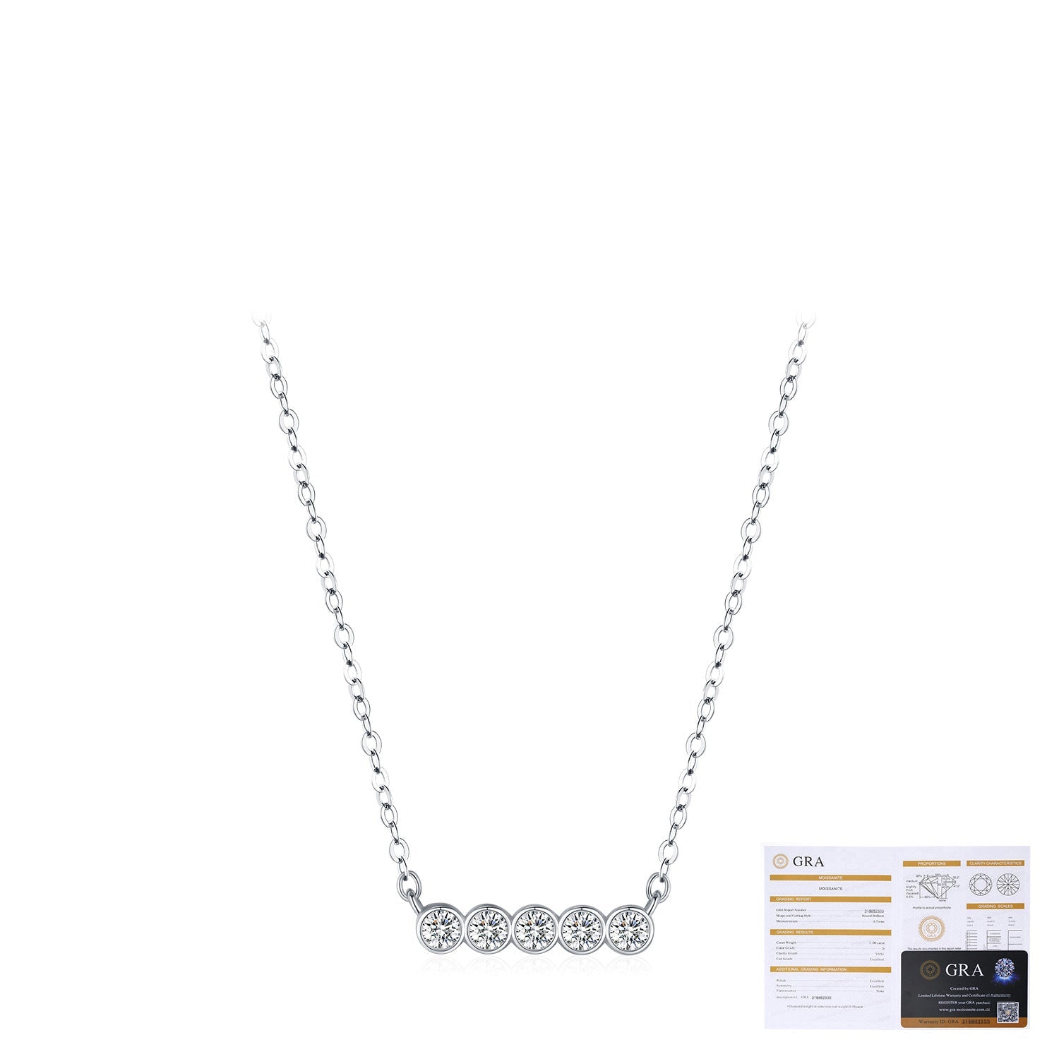 Wholesale Diamond Necklace S925 Sterling Silver Light Luxury  Diamond Clavicle Chain