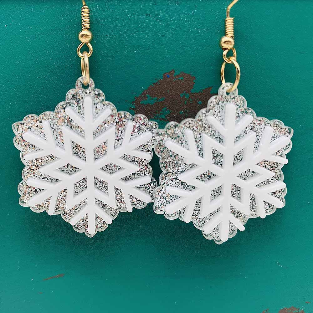 Wholesale  Christmas acrylic  asymmetric earrings