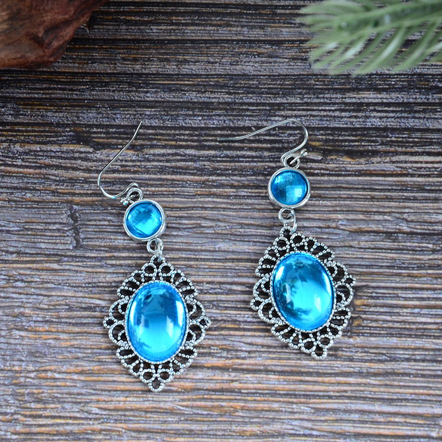 Wholesale  Bohemian Style Blue Pendant Earrings
