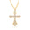 Wholesale retro cross micro inlaid zircon copper gold-plated necklace