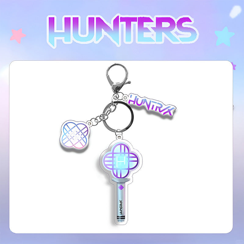 Wholesale Demon Hunter Girls Group Two-piece Acrylic Keychain