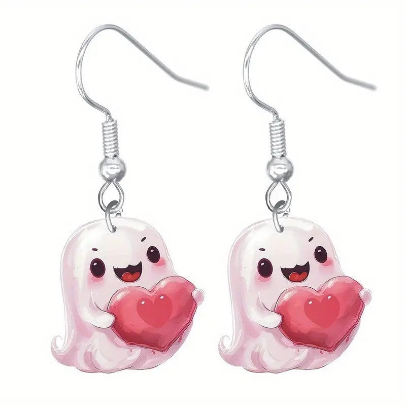 Wholesale  Acrylic Ghost Earrings