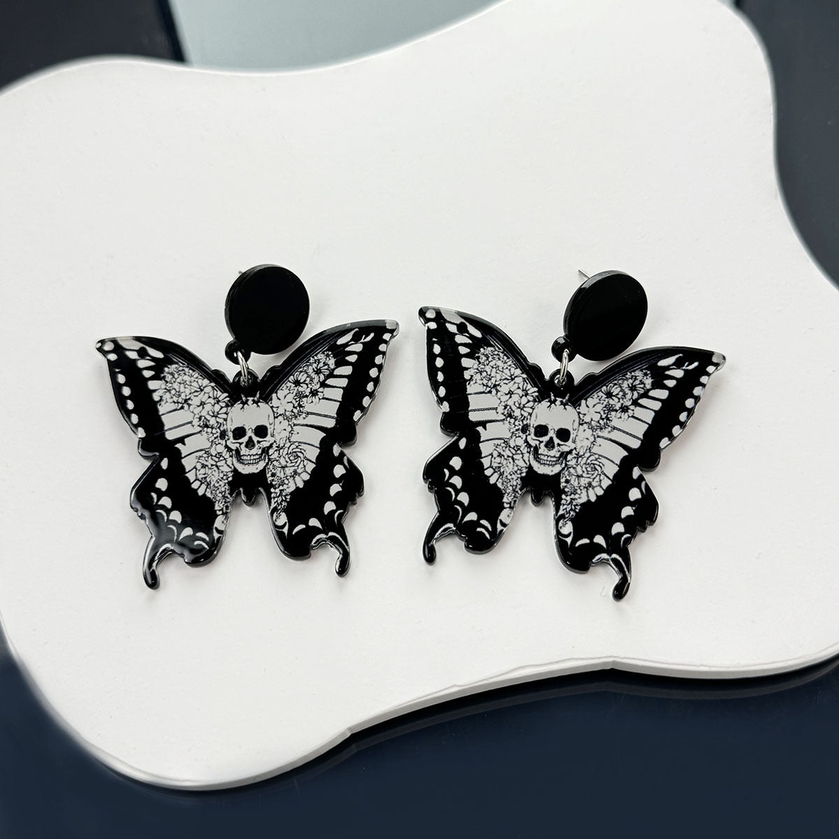 Wholesale  Butterfly Skull Dagger Acrylic Earrings