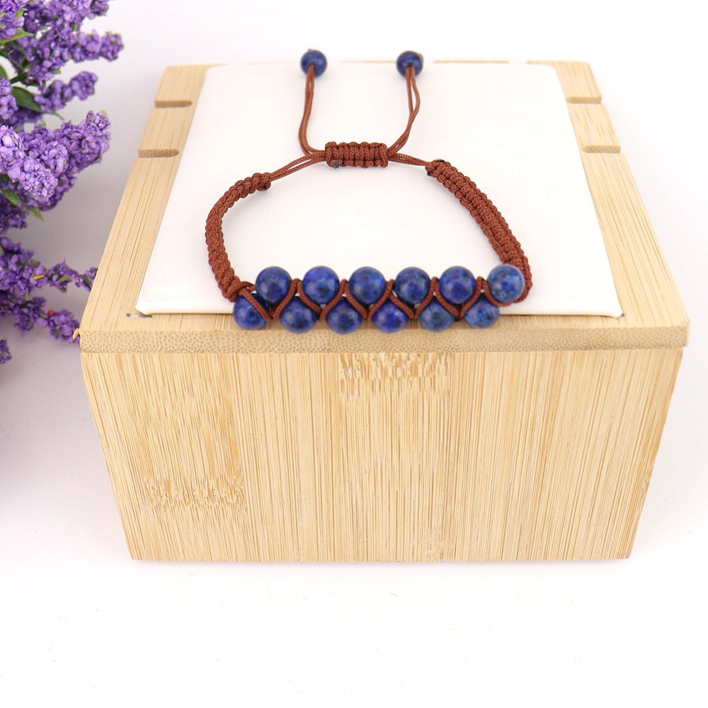 Wholesale Bohemian Handwoven Crystal Double Row Bracelet - Fashion Accessory for Everyday Wear