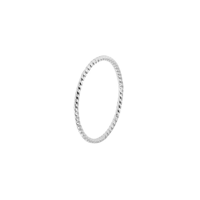 Wholesale  twist S925 silver fine ring closed ring